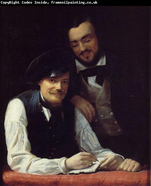 Franz Xaver Winterhalter Self Portrait of the Artist with his Brother, Hermann